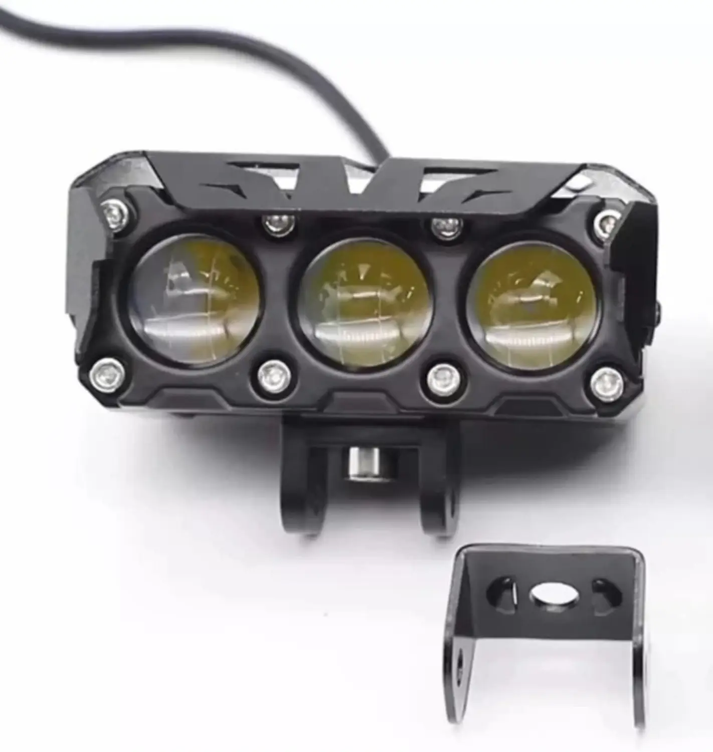 HJG Future Eyes 3 Lens 90W 3 Lens MEGA DRIVE Fog Light For Bike/Car/Thar/Jeep ( Cool White, 45W each * 2 = 90W Total ) - Pack of 2 Future Eyes 3 Lens